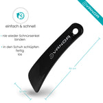 Elastische Schnürsenkel ohne Binden + Schuhlöffel weiß